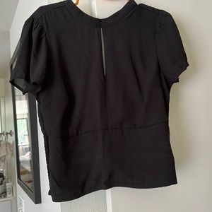 Abercrombie Blouse Keyhole Tied Back